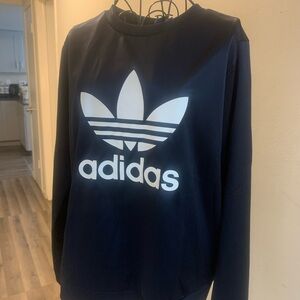 Adidas Women's Dark Blue Crew Neck Sweater